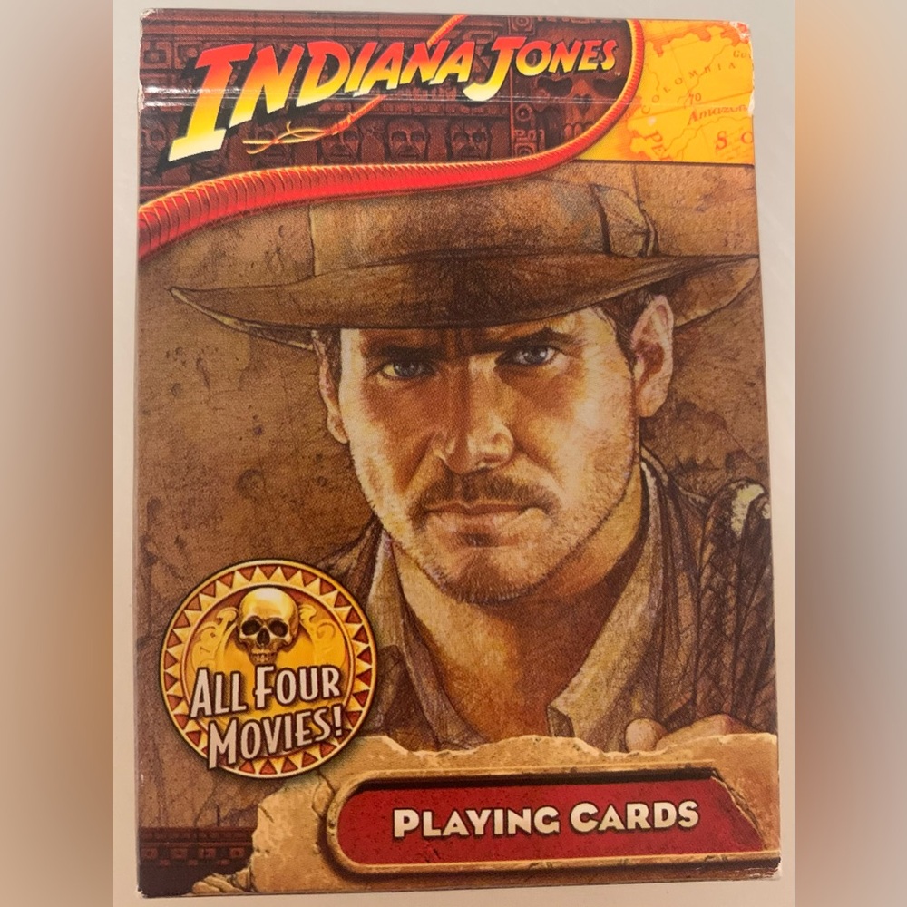 Source Unknown Indiana Jones Playing Cards - Brown and Red